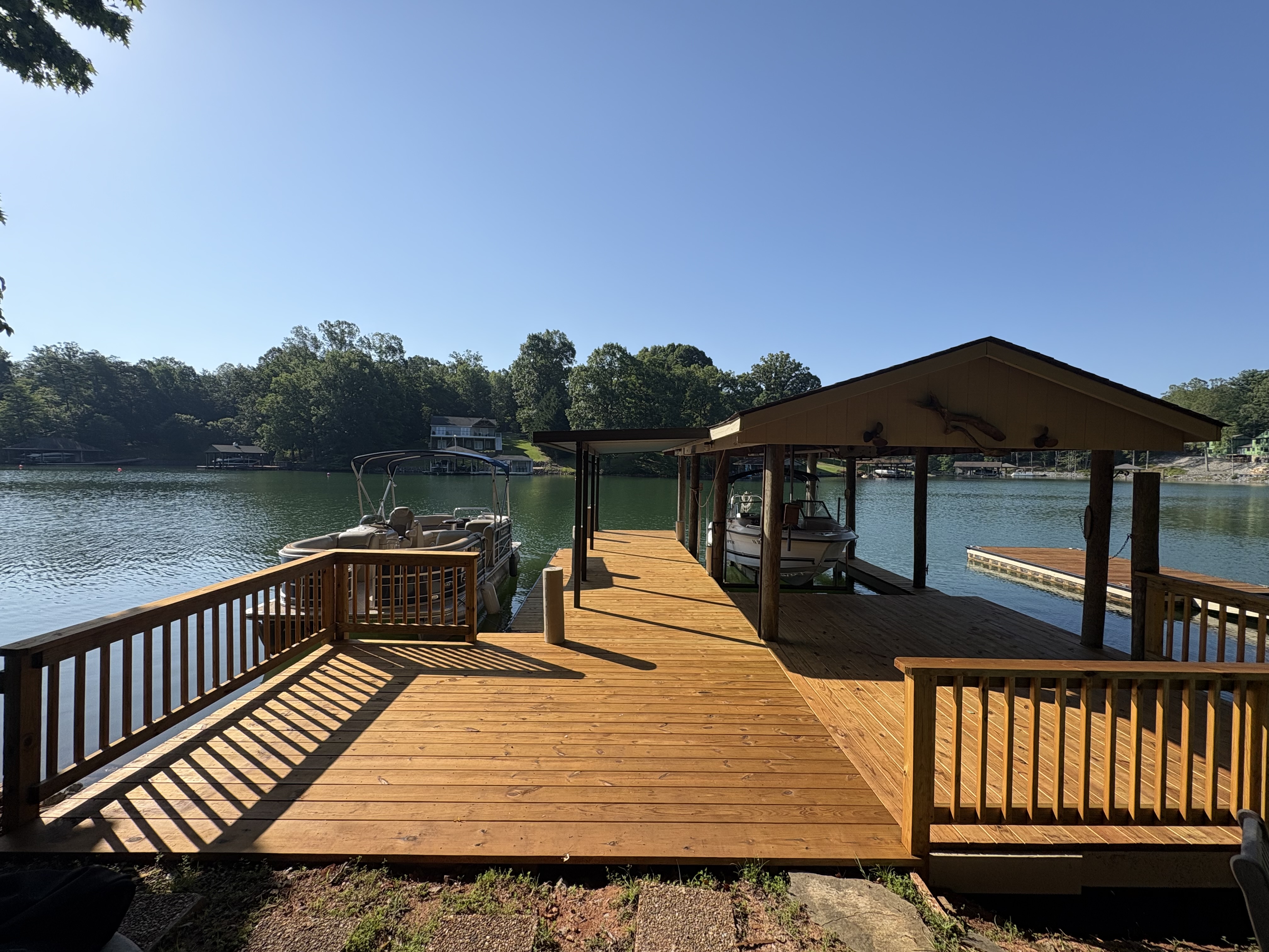 Dock repair after at Smith Mountain Lake